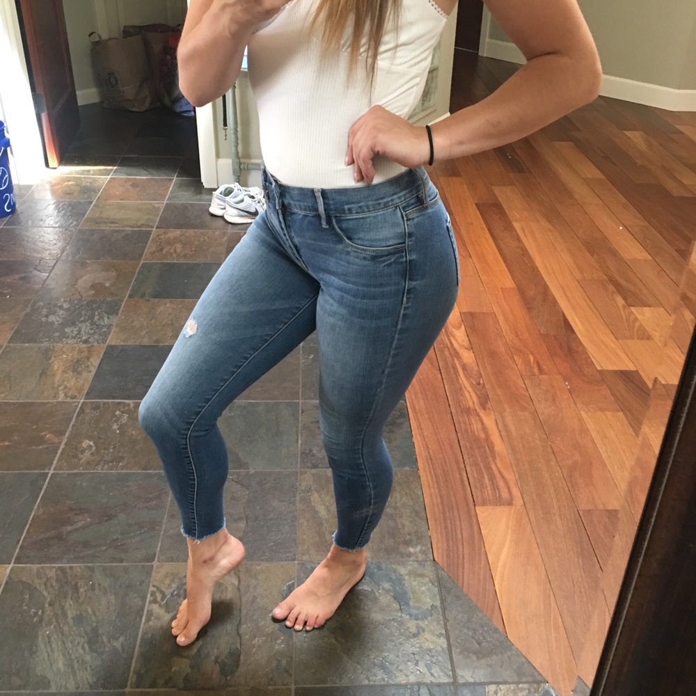 Pacsun Skinny Ankle Jeggings Raw Hem 24 - Picture 7 of 8